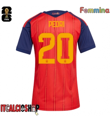 Spagna Pedri Gonzalez #20 Prima Maglia Femmina Mondiali 2026 Manica Corta